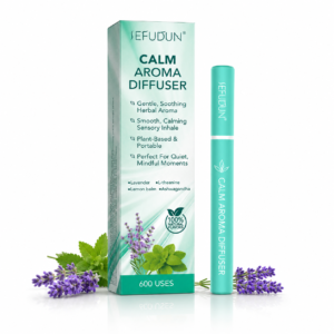 Inhalator de arome 100% naturale, CALM, Difuzor aromaterapie fără fum, fără nicotină, fără tutun, Lavandă și Balsam de Lămâie, 600 de utilizări, SEFUDUN®