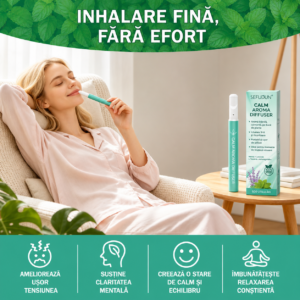 Alternative view of Inhalator de arome 100% naturale, CALM, Difuzor aromaterapie fără fum, fără nicotină, fără tutun, Lavandă și Balsam de Lămâie, 600 de utilizări, SEFUDUN®