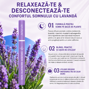Alternative view of Inhalator de arome 100% naturale, SLEEP, Difuzor aromaterapie fără fum, fără nicotină, fără tutun, Lavandă, SEFUDUN®