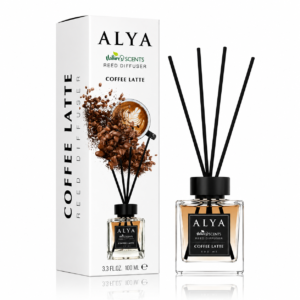 Odorizant de cameră cu bețișoare ALYA Nature Scents, Coffee Latte, 100 ml