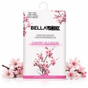 Odorizant dulap Bellavoix Cherry Blossom, plic parfumat cu agățător, 21 g