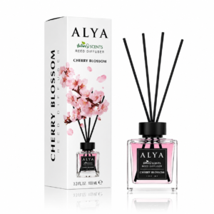 Odorizant de cameră cu bețișoare ALYA Nature Scents, Flori de cireș, 100 ml