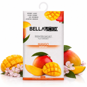 Odorizant dulap Bellavoix Mango, plic parfumat cu agățător, 21 g