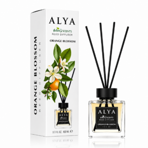 Odorizant de cameră cu bețișoare ALYA Nature Scents, Flori de portocal, 100 ml