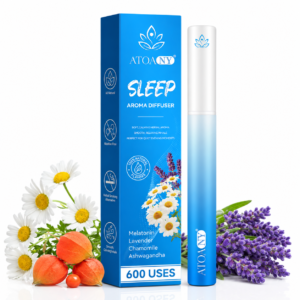 Inhalator de arome 100% naturale, Difuzor aromaterapie SLEEP, fără fum, fără nicotină, fără tutun, lavanda, mușețel și ashwagandha, 600 utilizări, ATOANY®