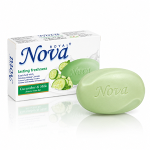 Săpun cremă hidratant Nova Royal® Cucumber & Milk, cu extract de castravete și lapte, 100 g