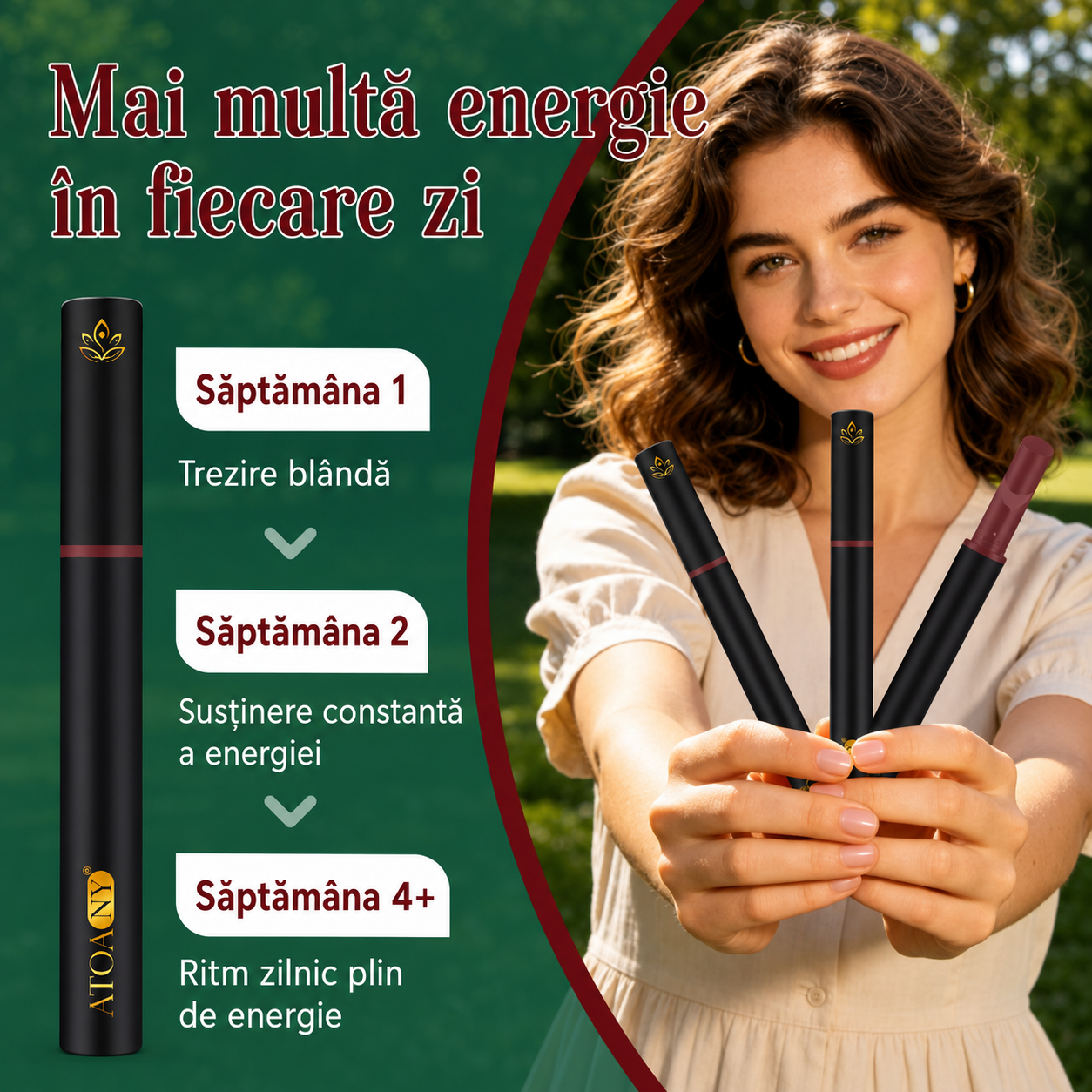 Inhalator de arome 100% naturale, Difuzor aromaterapie MAKA, fără fum, fără nicotină, fără tutun, cu rădăcina de maca neagră, ashwagandha, vitamina B12 și vitamina C, 600 utilizări, ATOANY® - imagine 7