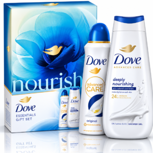 Set cadou Dove® Nourish – Gel de duș Deeply Nourishing 225 ml + Deodorant Advanced Care Original 150 ml