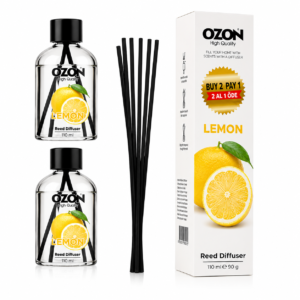 Set 2 odorizante de cameră cu bețișoare OZON® Lemon, 2 x 110 ml