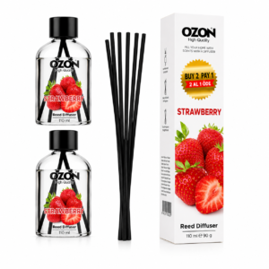Set 2 odorizante de cameră cu bețișoare OZON® Căpșuni, 2 x 110 ml