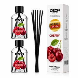 Set 2 odorizante de cameră cu bețișoare OZON® Cireșe, 2 x 110 ml