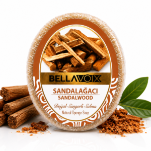 Săpun natural exfoliant cu burete încorporat Bellavoix® Santal, 135 gr