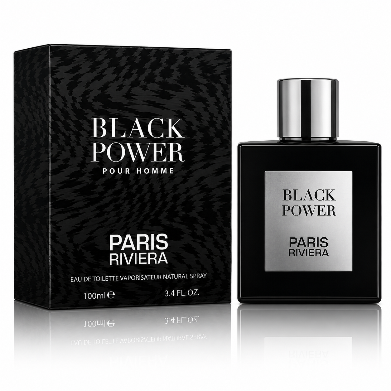 Apă de toaletă pentru bărbați Black Power Pour Homme, 100 ml, Paris Riviera®