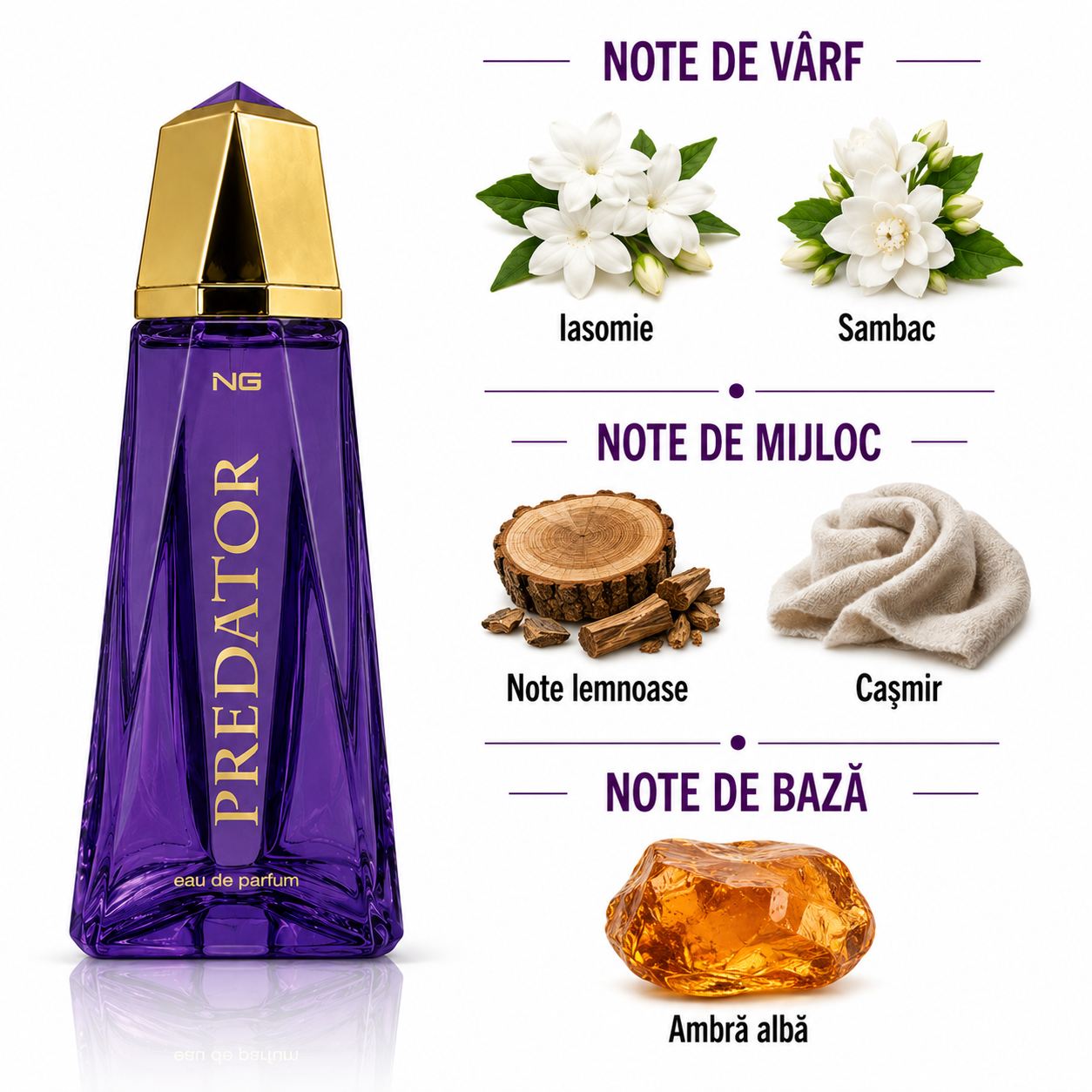 Apă de parfum pentru femei, Parfum damă Predator, EDP, 100 ml, NG® - imagine 2