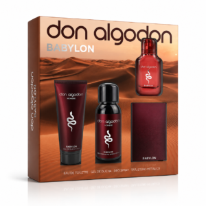 Alternative view of Set cadou pentru bărbați Don Algodón® Babylon, EDT 30 ml, gel de duș 75 ml, deodorant spray 100 ml și portcard metalic RFID