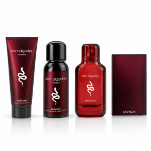 Set cadou pentru bărbați Don Algodón® Babylon, EDT 30 ml, gel de duș 75 ml, deodorant spray 100 ml și portcard metalic RFID