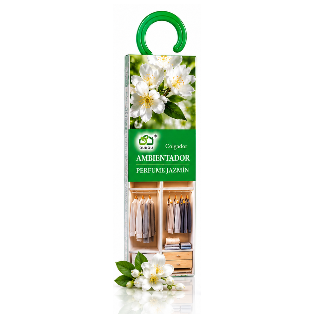 Set 4 odorizante de dulap OUKOU®, arome asortate Ocean, Lavandă, Verbenă și Iasomie, cu agățătoare - imagine 6