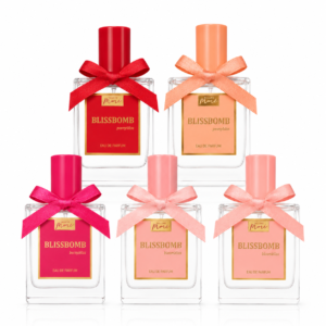 Apă de parfum pentru femei Deluxe Moré Blissbomb Collection, set 5 arome Peonybliss, Berrybliss, Bloombliss, Cherrybliss și Fruitbliss, SENTIO®
