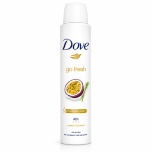 Deodorant antiperspirant spray pentru femei Dove® Go Fresh Passion Fruit & Lemongrass, protecție 48h, 200 ml
