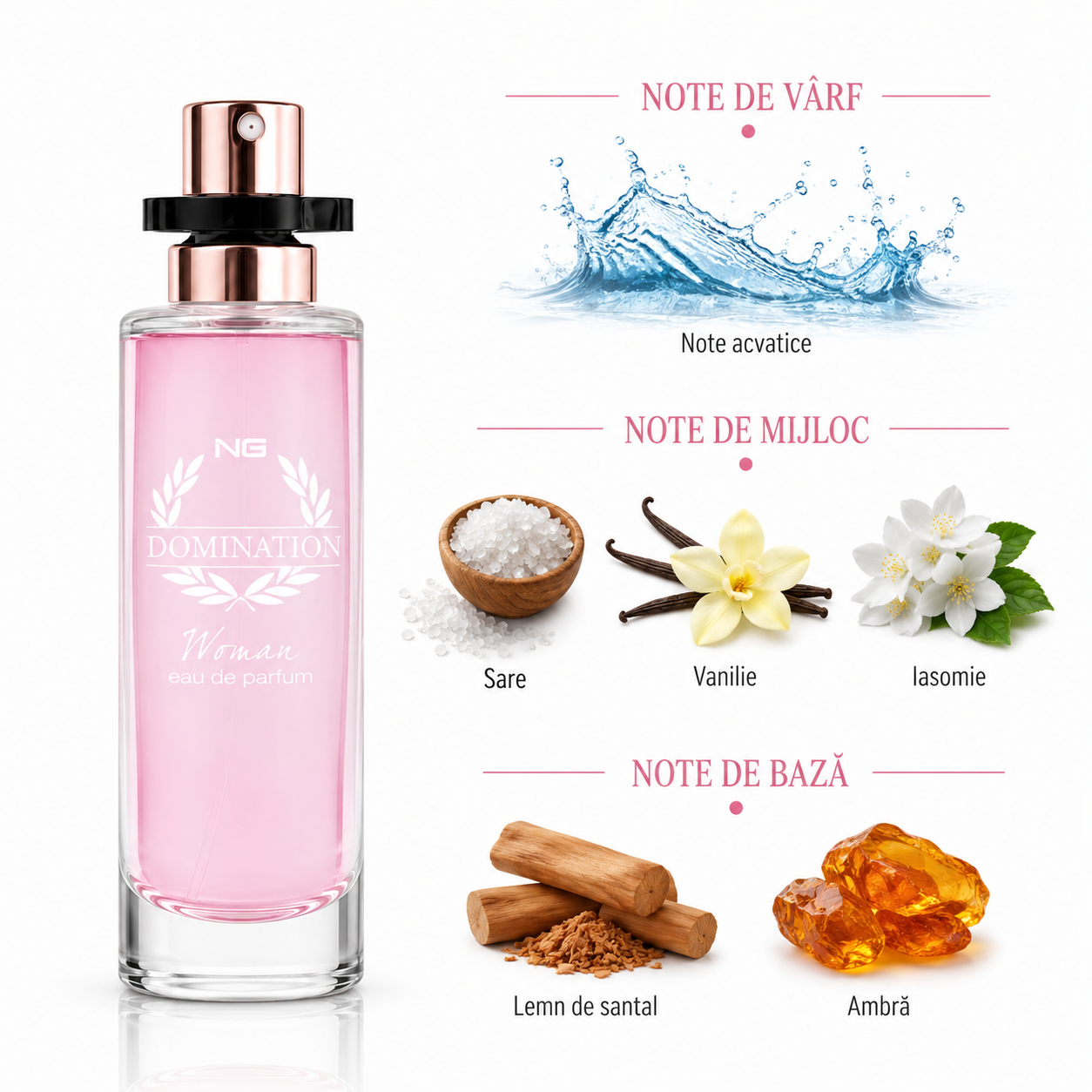 Apă de parfum pentru femei, Parfum damă Domination Woman, EDP, 15 ml, NG® - imagine 2