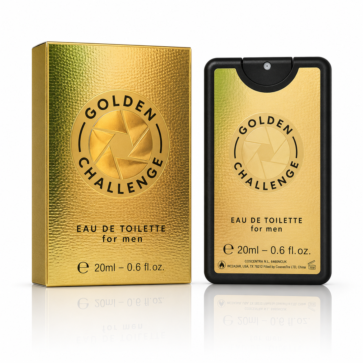 Apă de toaletă pentru bărbați, Golden Challenge & The Winner Takes It All Élixir Absolu, Card Pocket Perfume, 2 carduri x 20 ml, OMERTA® - imagine 3