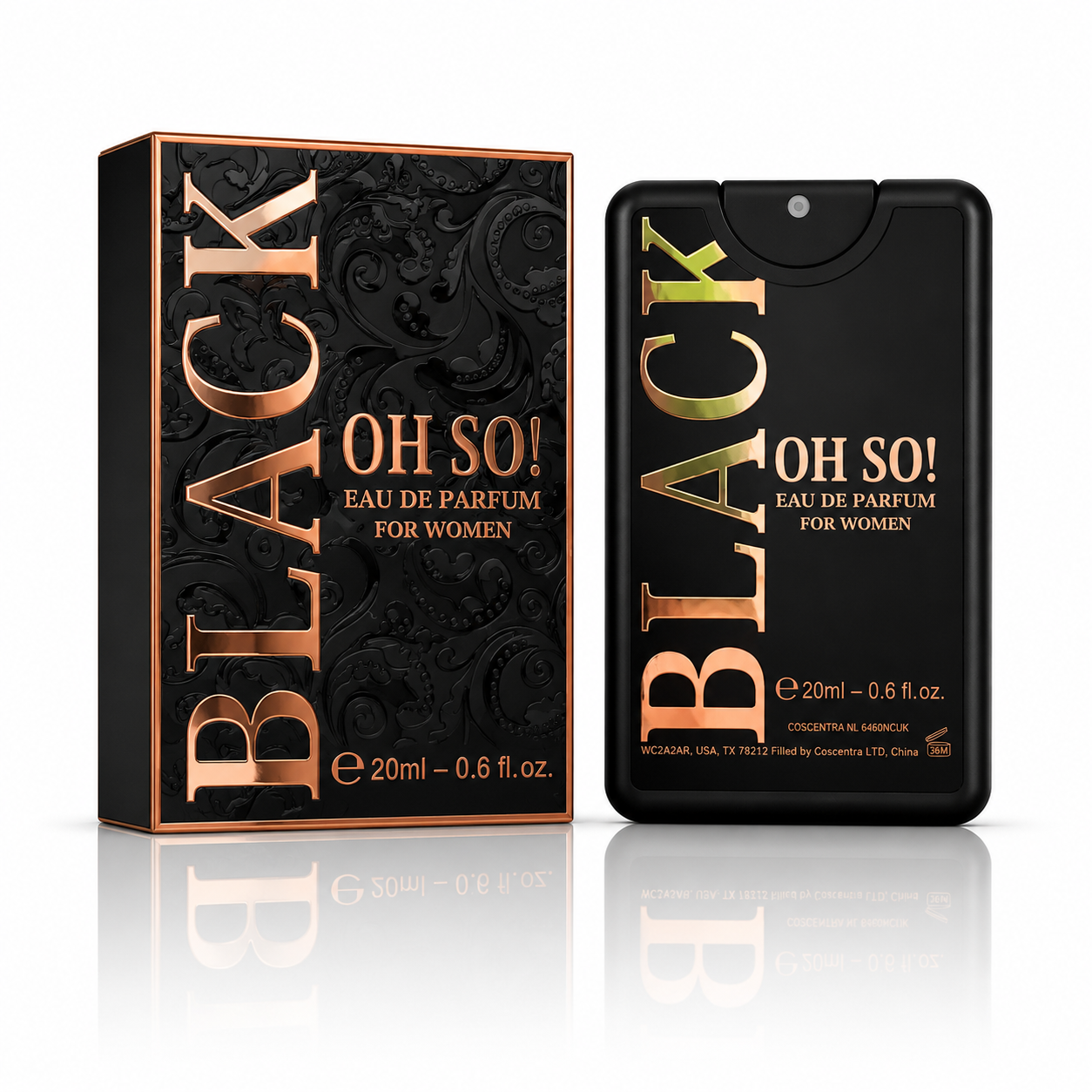 Apă de parfum pentru femei, Black Oh So! & Candy Puff, Card Pocket Perfume, 2 carduri x 20 ml, OMERTA® - imagine 3