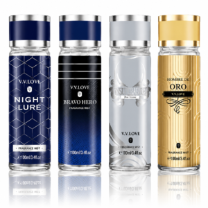 Set 4 sprayuri parfumate pentru bărbați, Fragrance Mist, MC, 4 × 100 ml, V.V.LOVE®