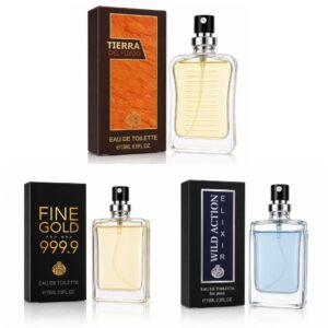 Apă de toaletă pentru bărbați, Real Time Collection 4, set 3 x 15 ml Pocket Perfume, parfumuri de buzunar
