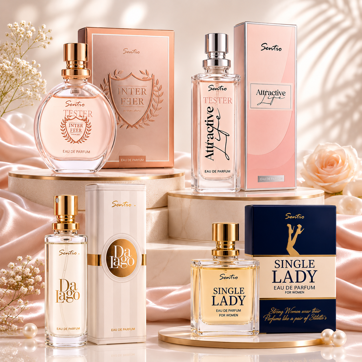 Set 4 x 15 ml Apă de Parfum pentru femei, Collection One, SENTIO® - imagine 7
