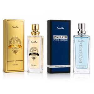 Set 2 x 15 ml apă de toaletă pentru bărbați, Gold Fever & Involved Pour Homme, Sentio®