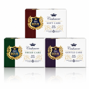 Set 3 săpunuri Cashmere Gentle + Soft + Fresh Care® cu parfum delicat și note catifelate elegante, 3 x 150 g
