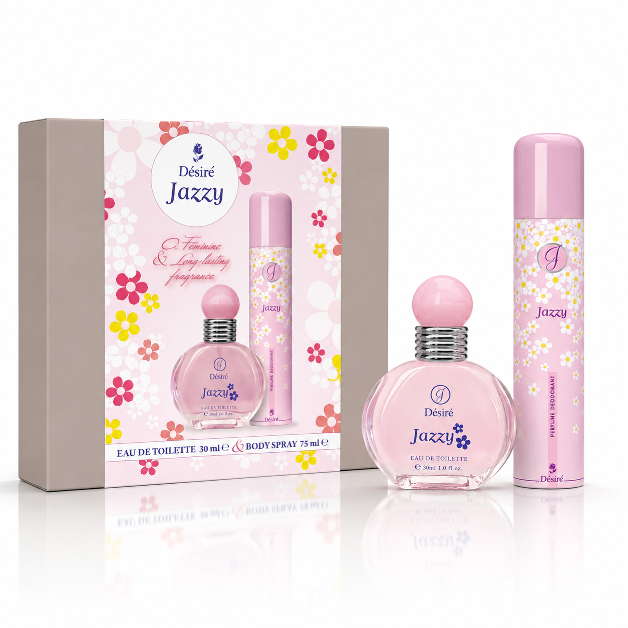 Set cadou pentru femei Désiré Jazzy, Eau de Toilette 30 ml + Body Spray 75 ml