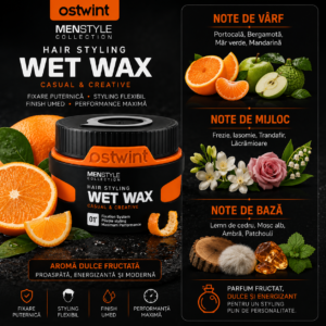 Alternative view of Ceară de păr lucioasă Ostwint Wet Wax 01 Casual & Creative, fixare puternică, efect wet-look, 150 ml