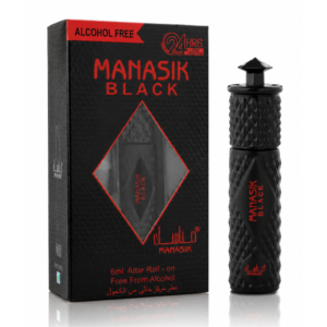 Parfum concentrat pentru bărbați, Black Attar Roll-On fără alcool, 6 ml, MANASIK®