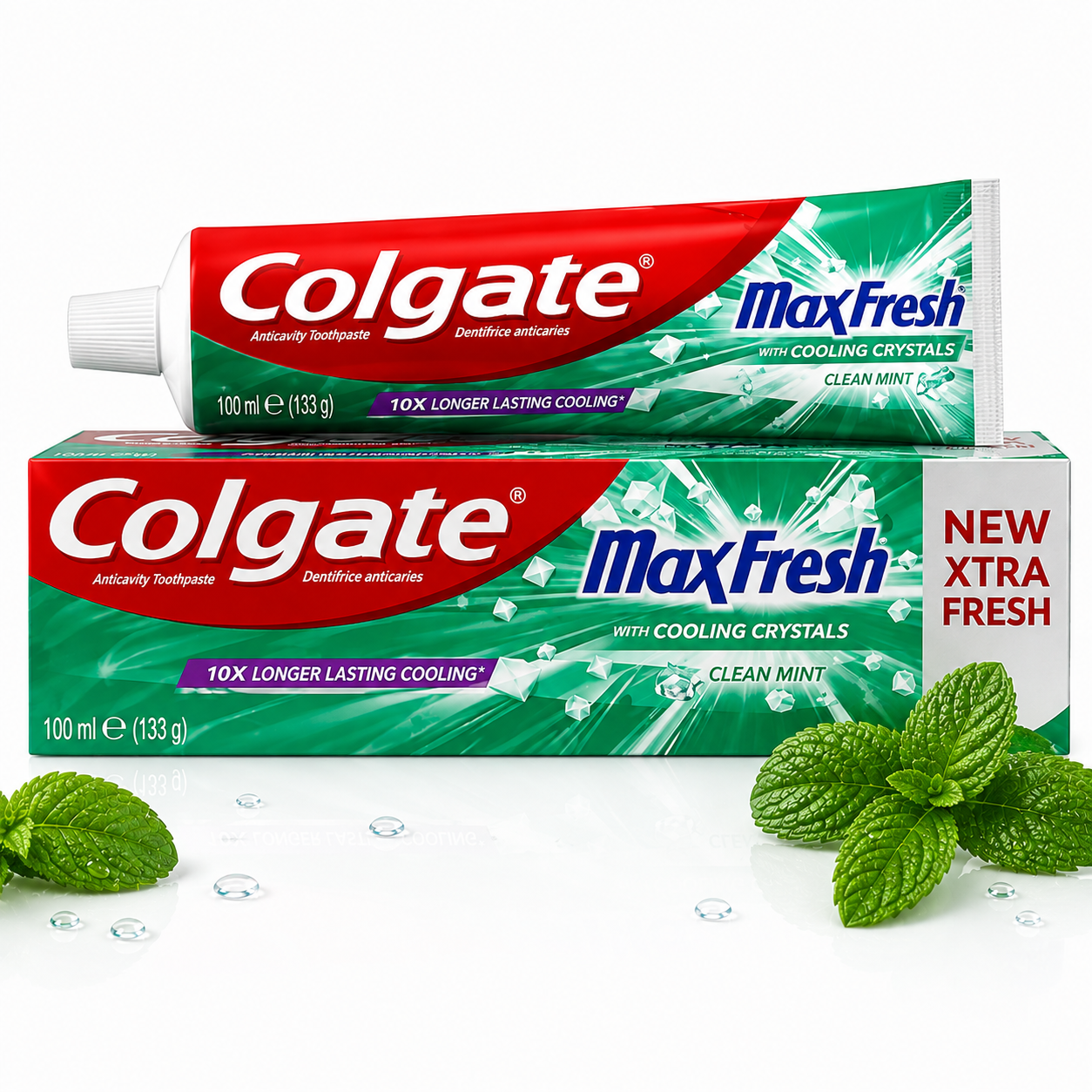 Pastă de dinți Colgate Max Fresh Clean Mint cu cristale răcoritoare, protecție anticarii, 100 ml