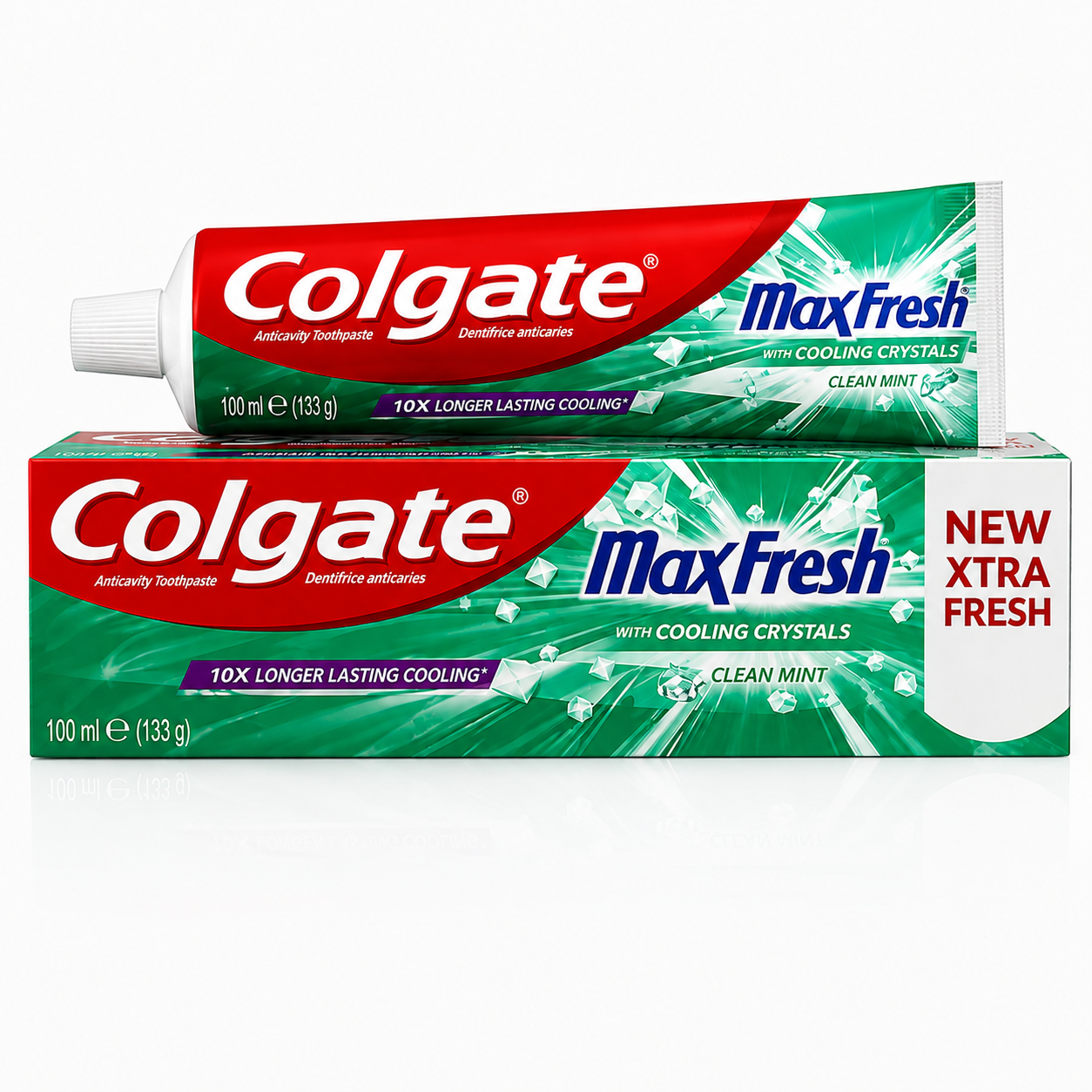 Pastă de dinți Colgate Max Fresh Clean Mint cu cristale răcoritoare, protecție anticarii, 100 ml - imagine 2