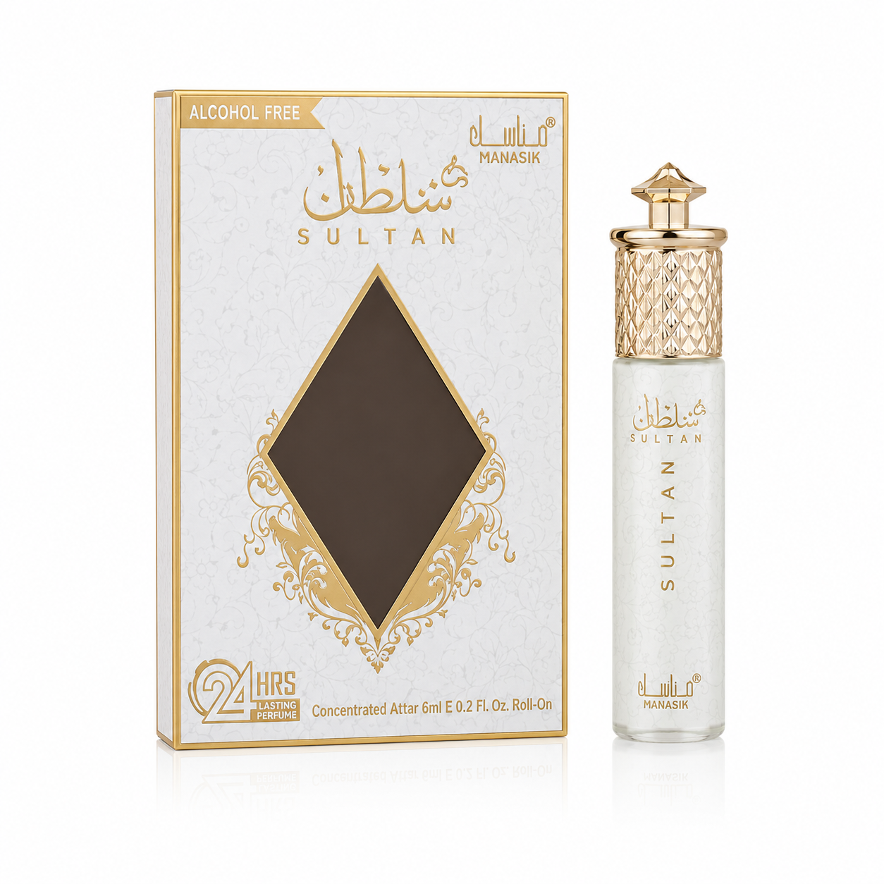 Parfum concentrat unisex Sultan Attar Roll-On fără alcool, 6 ml, MANASIK®