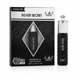 Parfum concentrat unisex, Silver Secret Attar Roll-On fără alcool, 6 ml, MANASIK®
