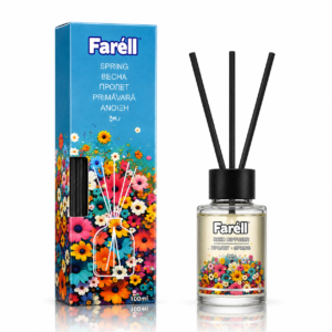 Odorizant de cameră, Difuzor de parfum cu bețișoare, Spring, 100 ml, Faréll®