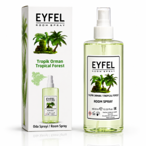 Odorizant auto și de cameră, Parfum ambiental spray Tropical Forest – Pădure Tropicală, 150 ml, Eyfel®