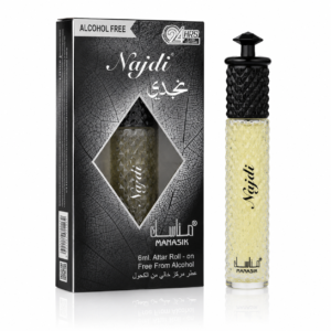 Parfum concentrat pentru bărbați, Najdi Attar Roll-On fără alcool, 6 ml, MANASIK®