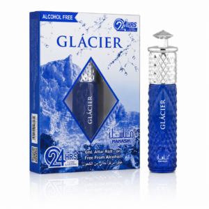 Parfum concentrat unisex, Glacier Attar Roll-On fără alcool, 6 ml, MANASIK®