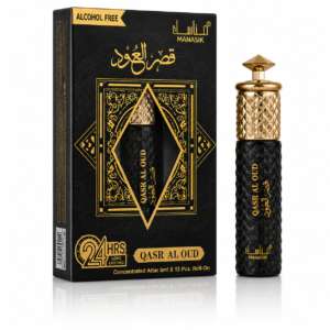 Parfum concentrat unisex, Qasr Al Oud Attar Roll-On fără alcool, 6 ml, MANASIK®