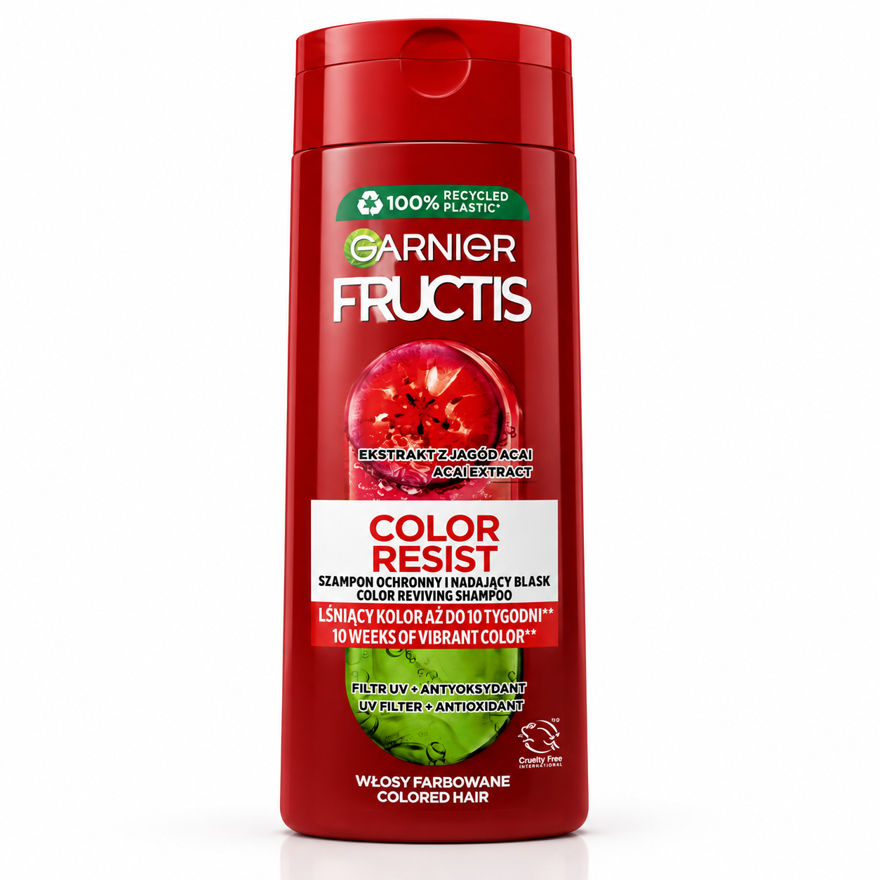 Șampon pentru păr vopsit, Color Resist cu extract de fructe de Açaí, 400 ml, Garnier Fructis®