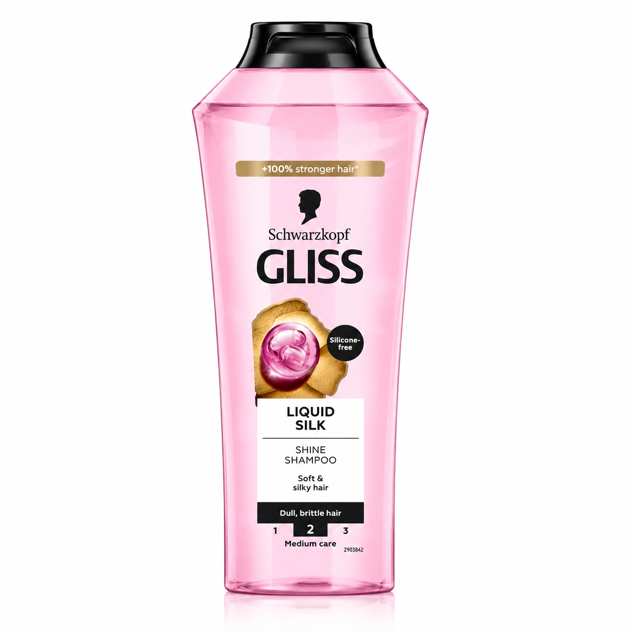 Șampon pentru păr tern și fragil Schwarzkopf Gliss Liquid Silk Shine, cu ceramide și mătase, 400 ml