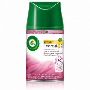 Alternative view of Rezervă odorizant automat Air Wick Essential Oils Satin Fin și Floarea Lunii, 250 ml