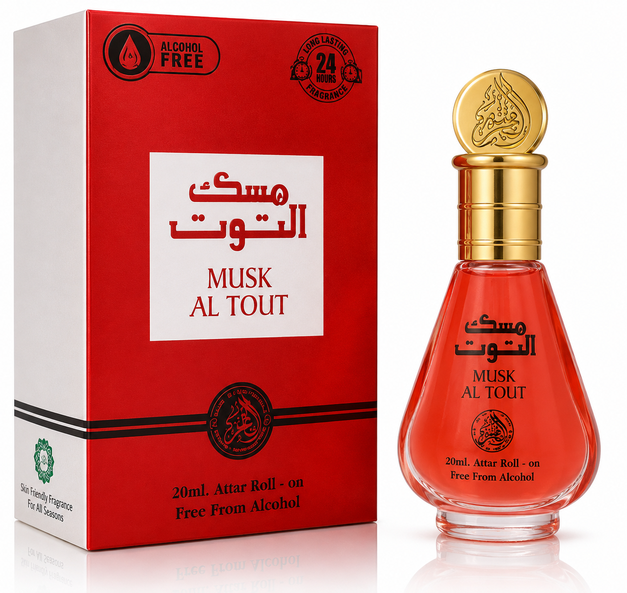 Parfum concentrat, Ulei de parfum, unisex fără alcool, Musk Al Tout, Attar Roll-on, 20 ml, AL FAKHR®
