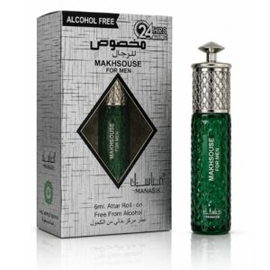 Parfum concentrat pentru bărbați, Makhsouse Attar Roll-On fără alcool, 6 ml, MANASIK®