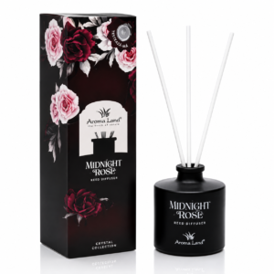 Odorizant de cameră, Difuzor de parfum cu bețișoare Midnight Rose, Reed Diffuser, 100 ml, Aroma Land®