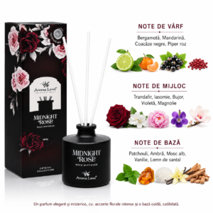 Alternative view of Odorizant de cameră, Difuzor de parfum cu bețișoare Midnight Rose, Reed Diffuser, 100 ml, Aroma Land®